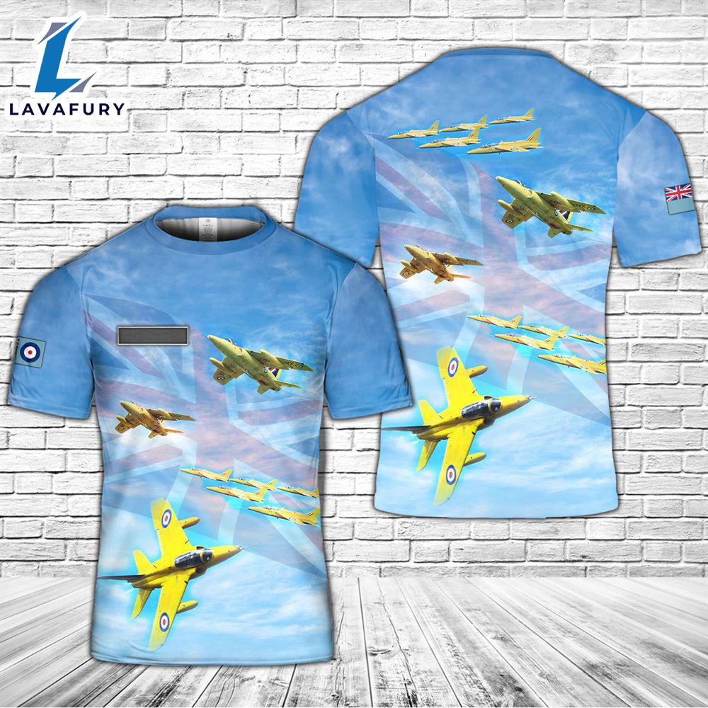 Custom Name Royal Air Force Yellowjacks Aerobatic flight display team T-Shirt 3D 4th Of July