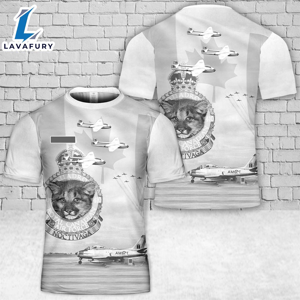 Custom Name Royal Canadian Air Force Blue Devils (410 (F) Squadron Aerobatic Team) Aerobatic flight demonstration team T-Shirt 3D 4th Of July