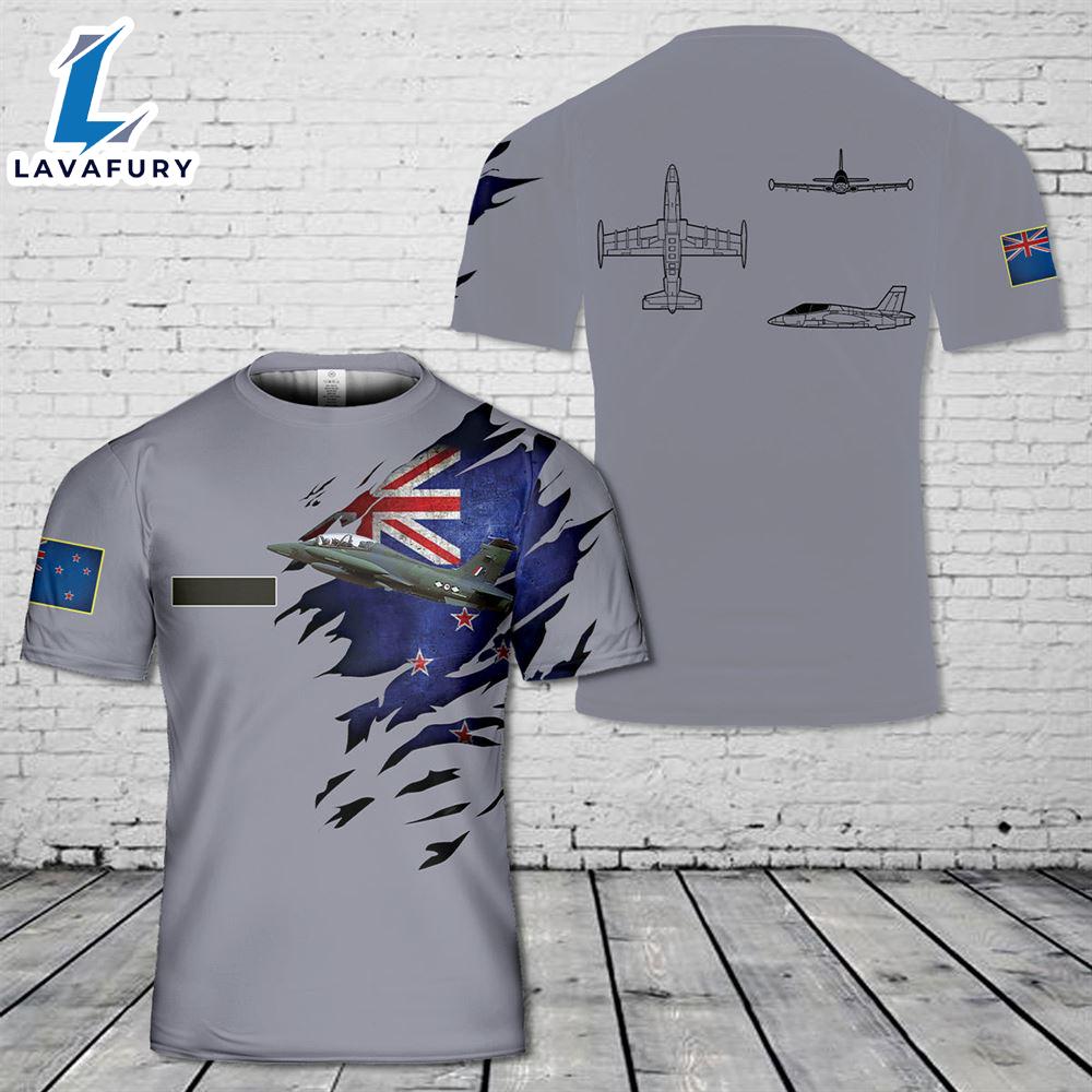 Custom Name Royal New Zealand Air Force Aermacchi MB-339 T-Shirt 3D 4th Of July