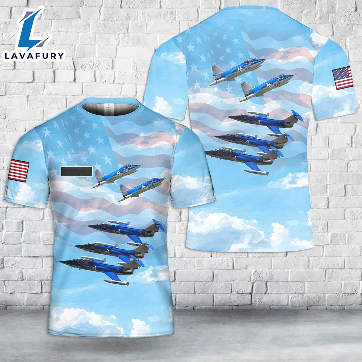 Custom Name US The Starfighters aerial acrobatic team T-Shirt 3D 4th Of July Shirt