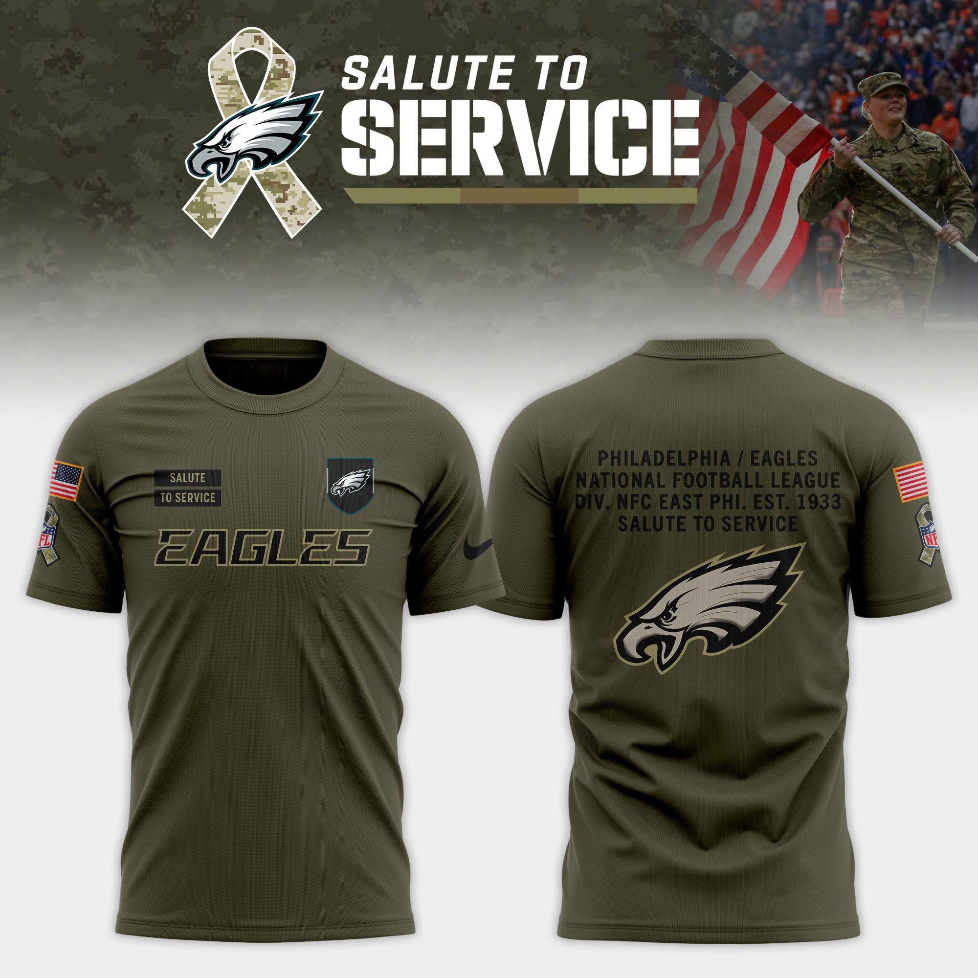 _ Philadelphia Eagles 2025 Salute to Service Limited T-shirt