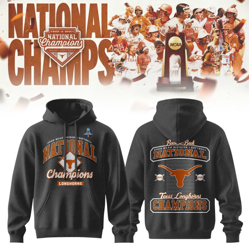 Texas Longhorns 2026 NCAA Softball Women's College World Series National Champions Locker Room Hoodie