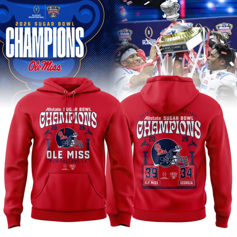 Ole Miss Rebels 2026 Sugar Bowl Champions Hoodie