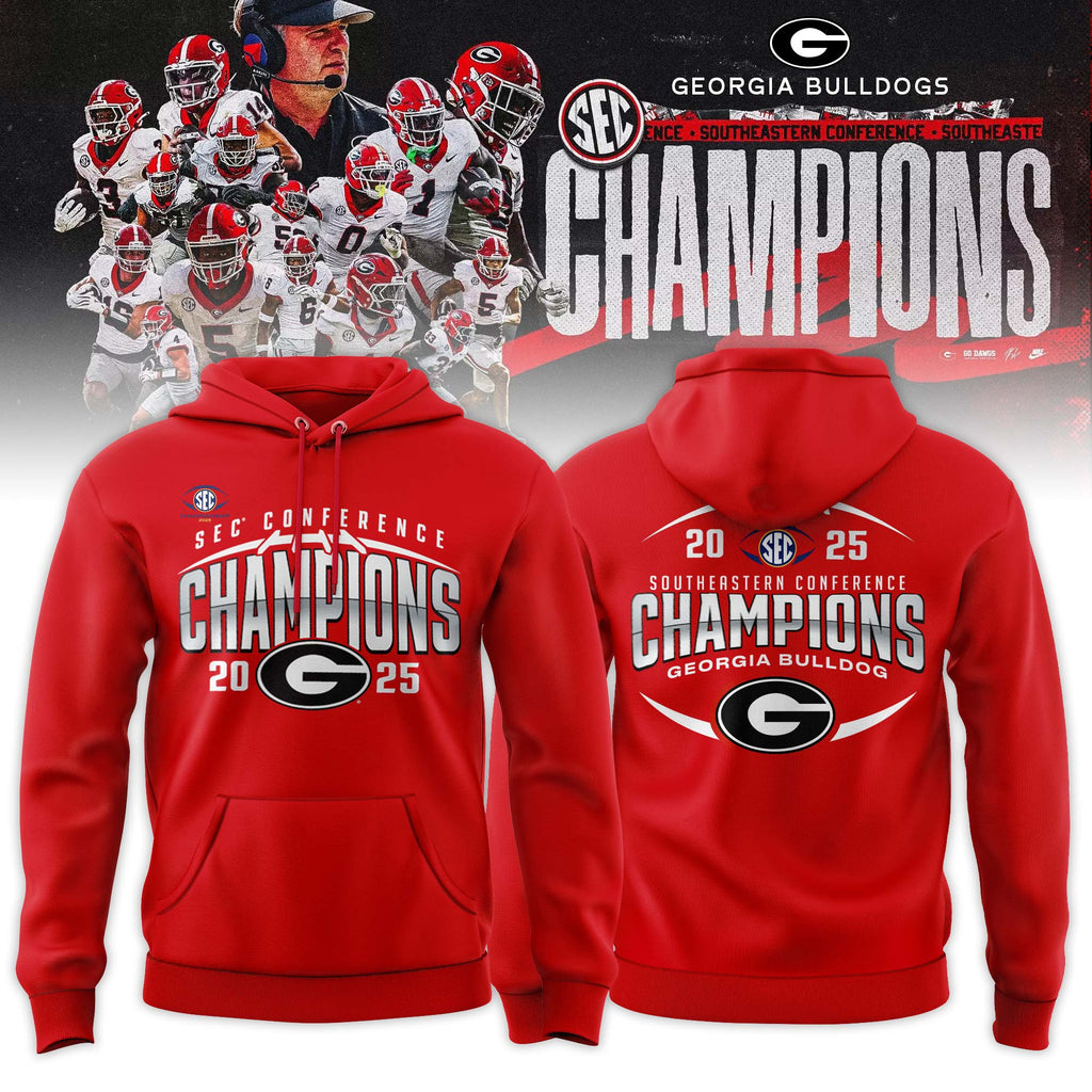 _ .Georgia Bulldogs 2025 SEC Football Champions Hoodie