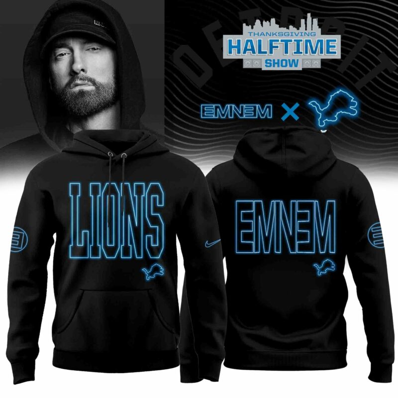 _ Eminem x Detroit Lions "Thanksgiving Halftime Show" Limited Edition Hoodie