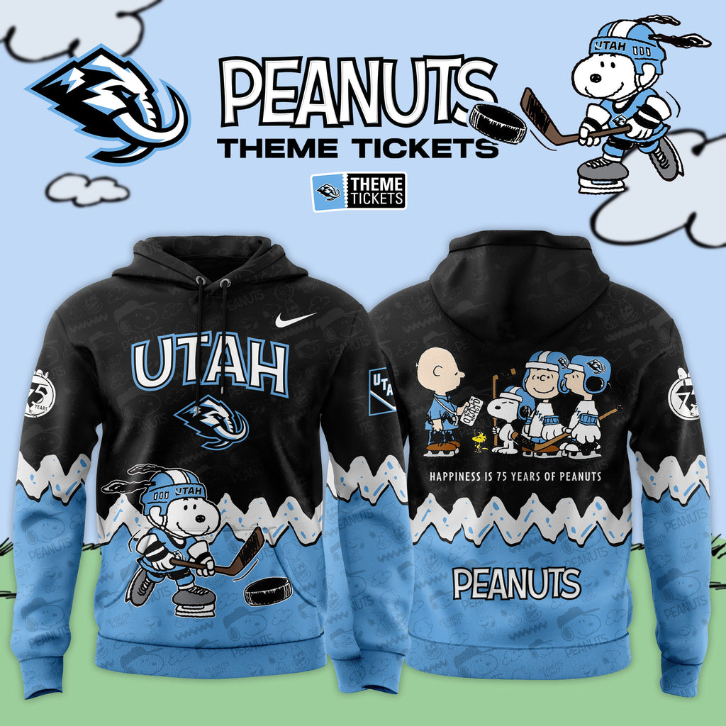 _Utah Mammoth x 75th Anniversary Of Peanuts 2025 Limited Edition Hoodie