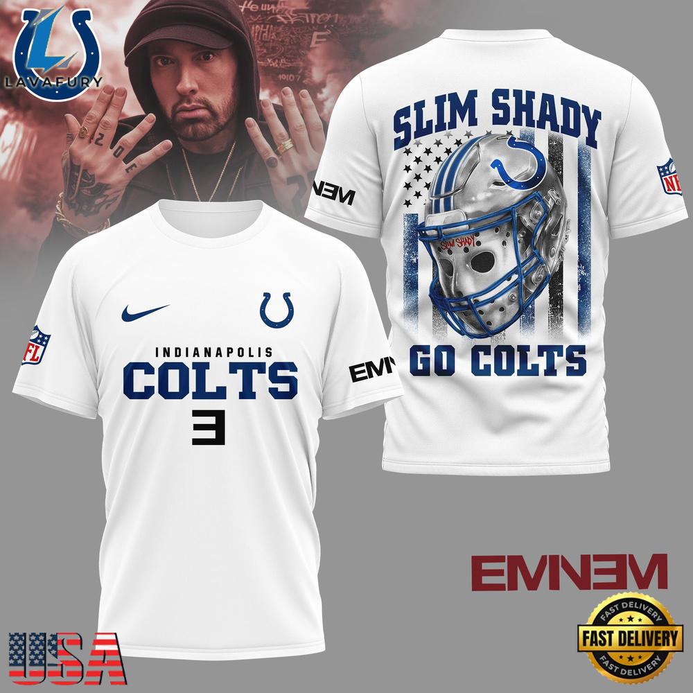 Indianapolis Colts NFL Eminem Fan 3D T-Shirt