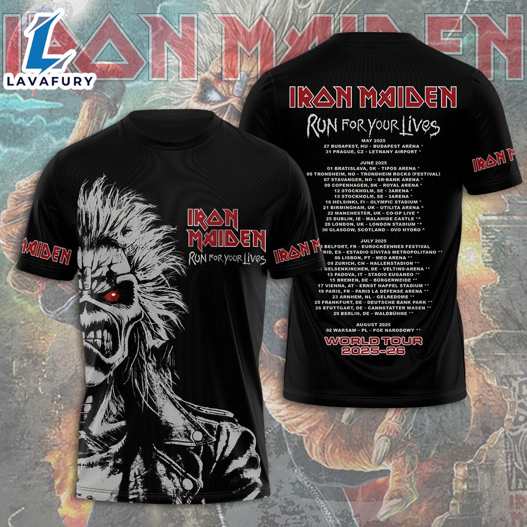 Iron Maiden 50th Anniversary T-shirt With Band Signatures Gift Summer For Man And