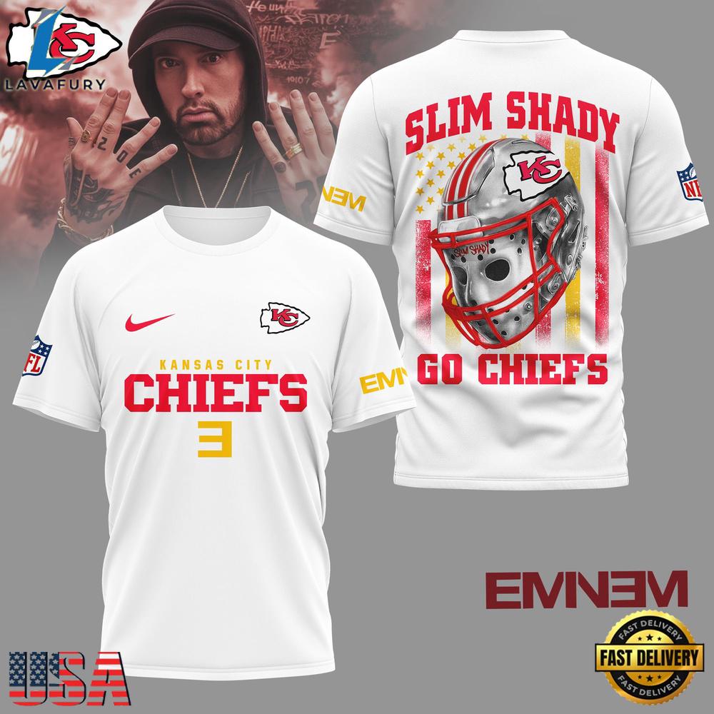 Kansas City Chiefs NFL Eminem Fan 3D T-Shirt