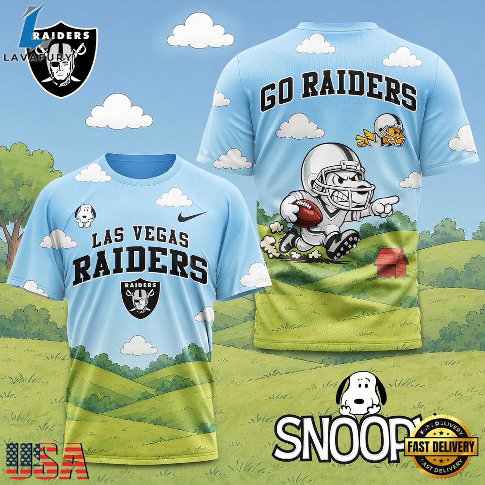 Las Vegas Raiders NFL Snoopy New 2026 All Over Print T Shirt