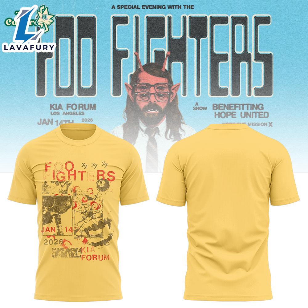 Limited Edition Foo Fighters Tour Tshirt For Man And