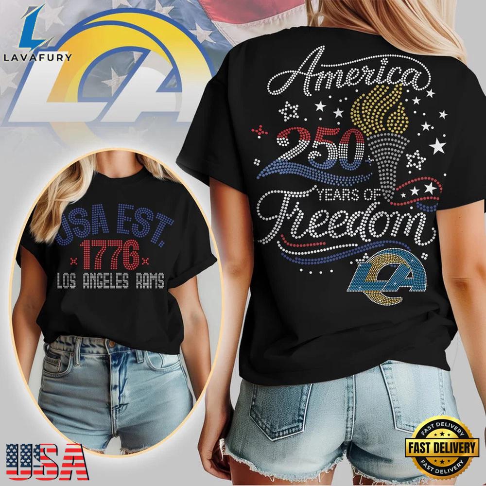 NFL Los Angeles Rams 250 Years Independence Day 2026 T Shirt
