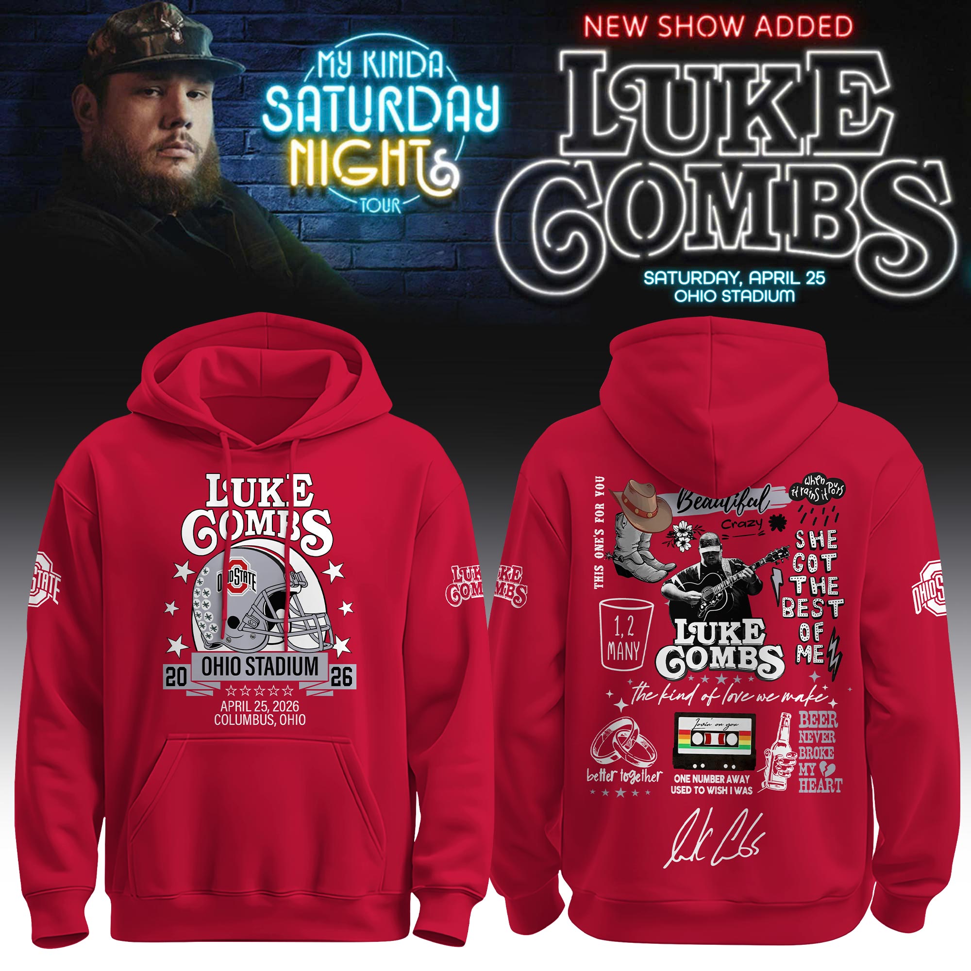 _ .OSU x LC ”My Kinda Saturday Night Tour 2026” Limited Edition Hoodie
