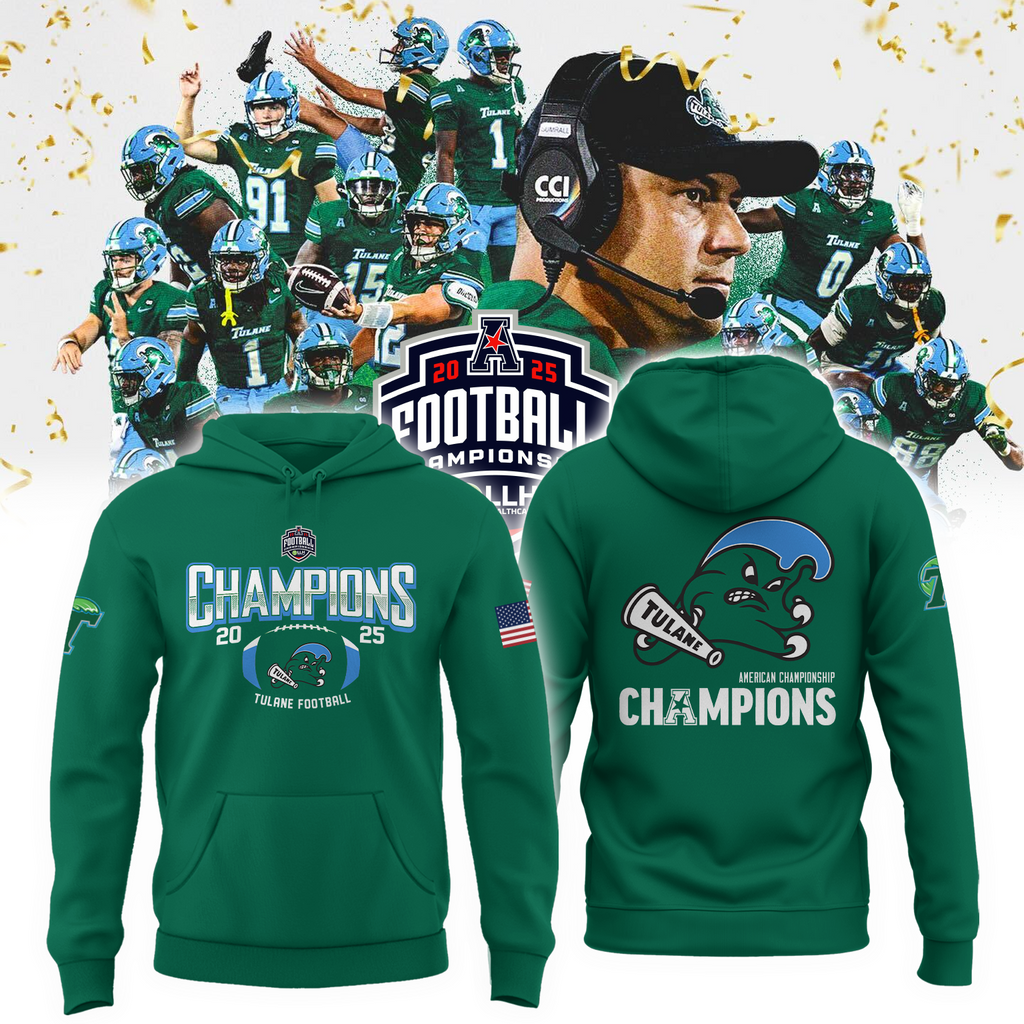 _ American Football Championship - Tulane Green Wave Special Edition Hoodie 2025