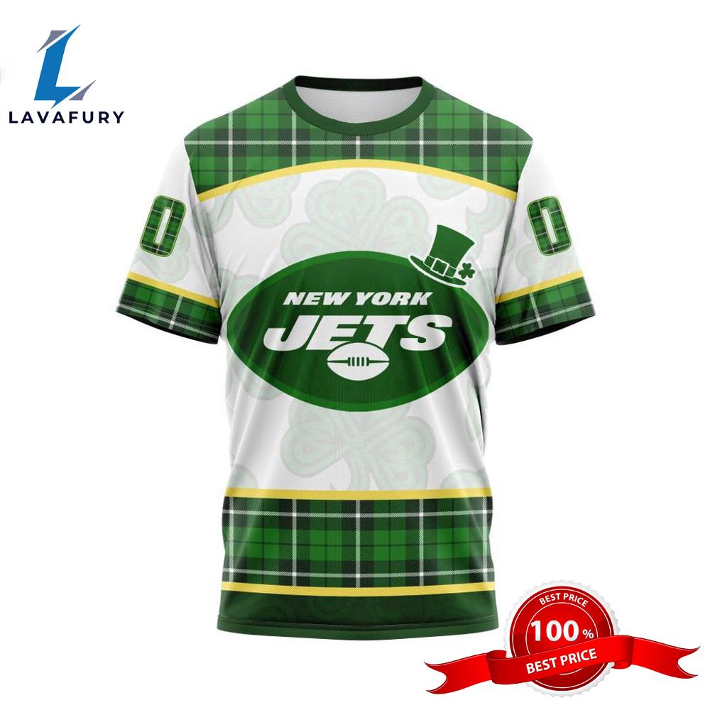 NFL New York Jets Special Design For St. Patrick Day 3D T-Shirts