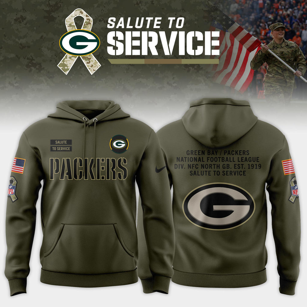 Green Bay Packers 2025 Salute to Service Limited Hoodie
