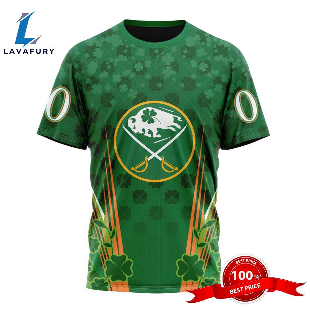 Personalized NHL Buffalo Sabres Full Green Design For St. Patrick's Day All Over Print Shirts