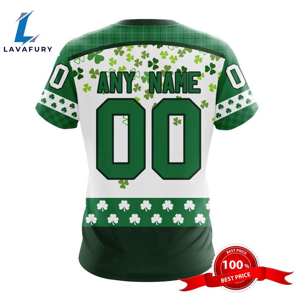 Personalized NHL Columbus Blue Jackets Special Design For St. Patrick Day All Over Print Shirts