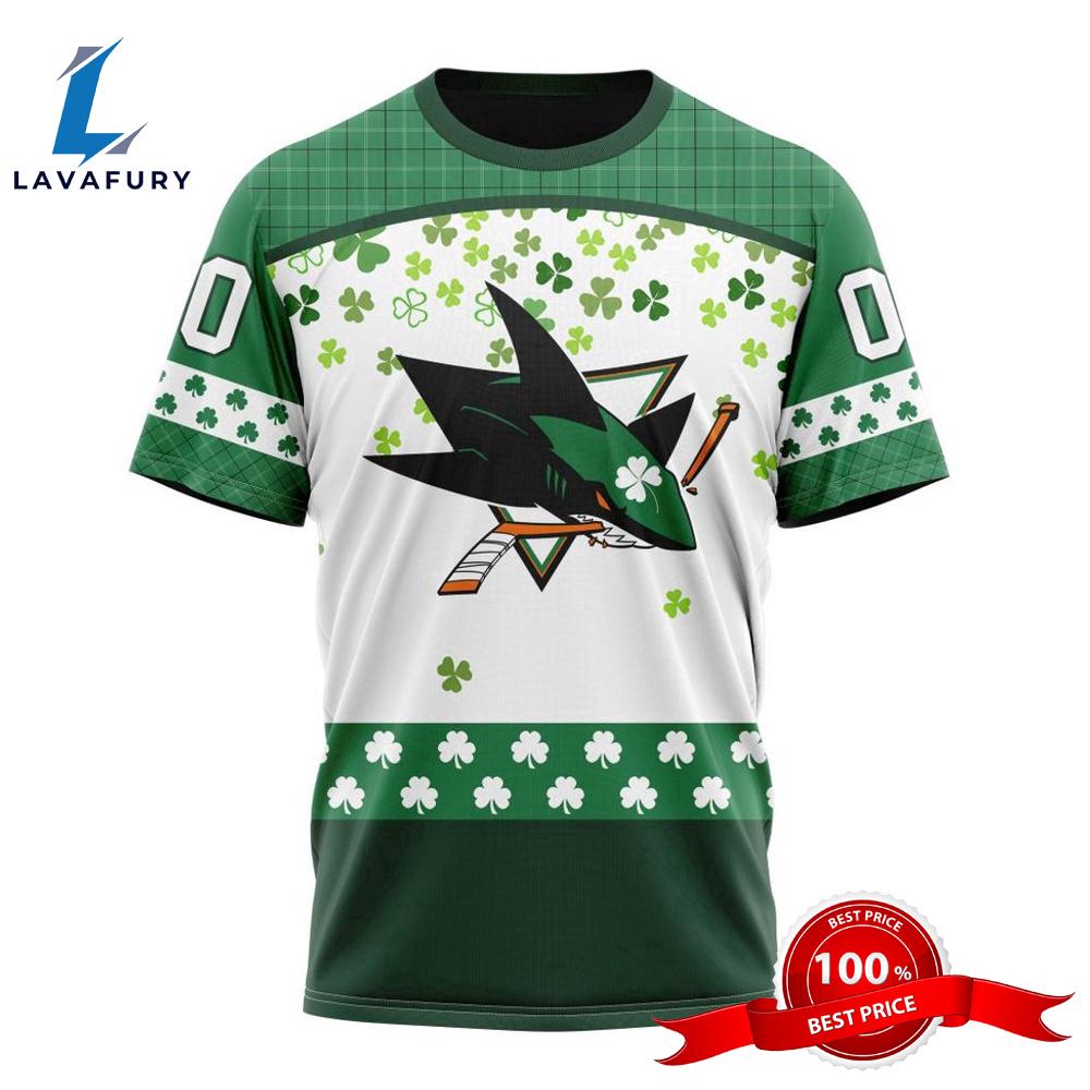 Personalized NHL San Jose Sharks Special Design For St. Patrick Day All Over Print Shirts