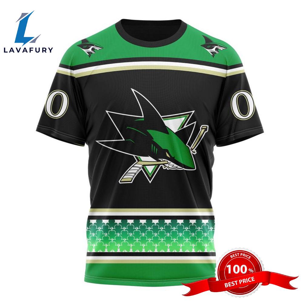 Personalized NHL San Jose Sharks Specialized Hockey Celebrate St Patrick's Day All Over Print Shirts