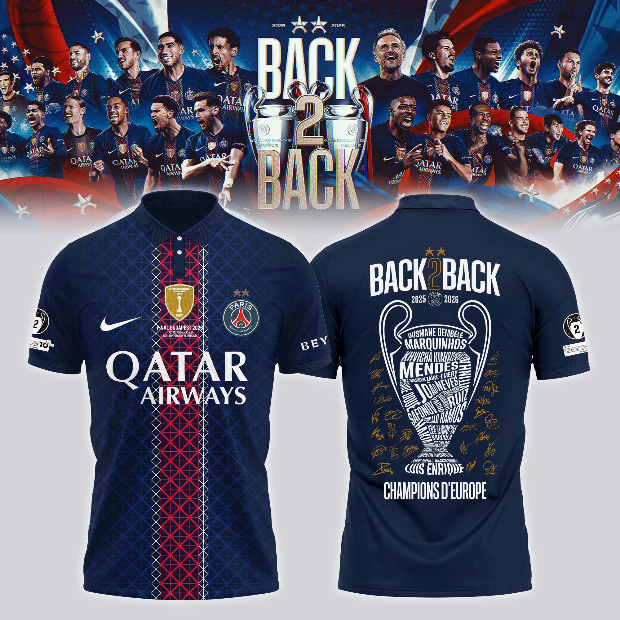 _ PSG 2026 Champions League Winners Special Edition Polo