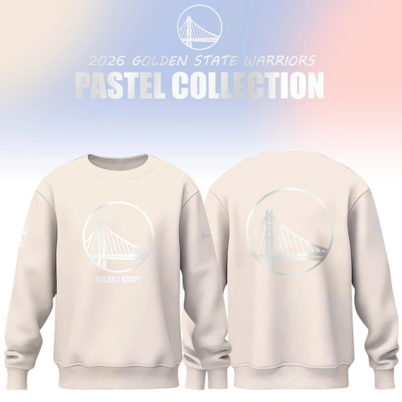 _ Golden State Warriors 2026 Travel Pastels Sweatshirt - Cream