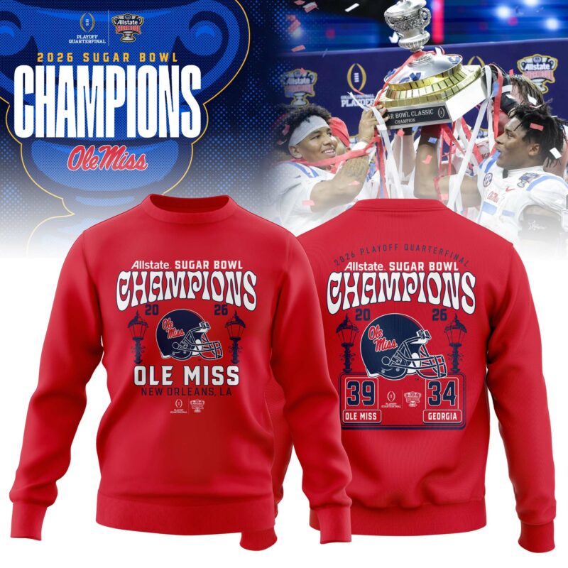 Ole Miss Rebels 2026 Sugar Bowl Champions Sweatshirt