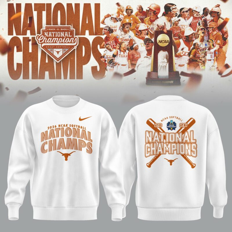 Texas Longhorns 2026 NCAA Softball Women's College World Series National Champions Sweater