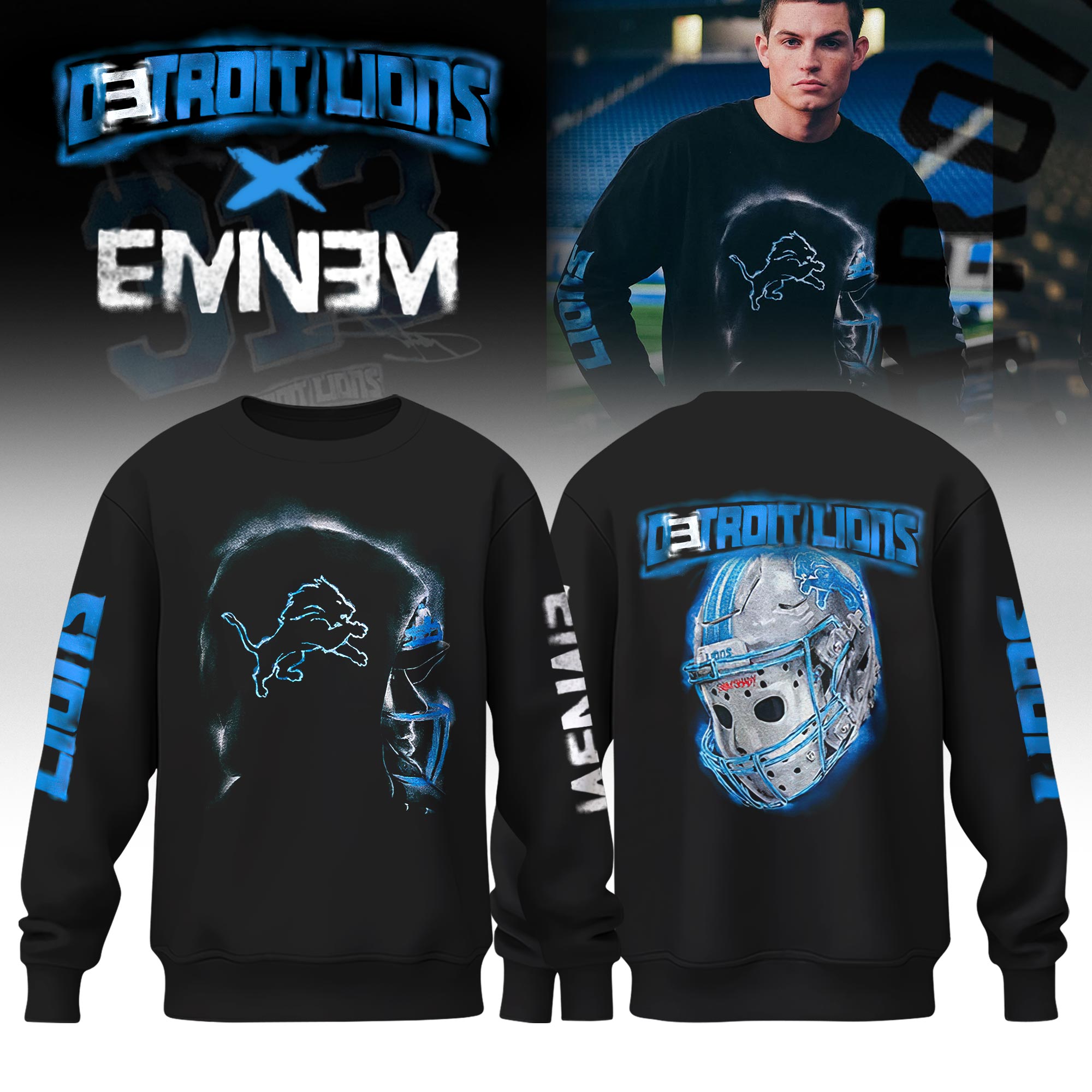 _ .Eminem x Detroit Lions "Thanksgiving Halftime Show" Limited Edition Sweatshirt