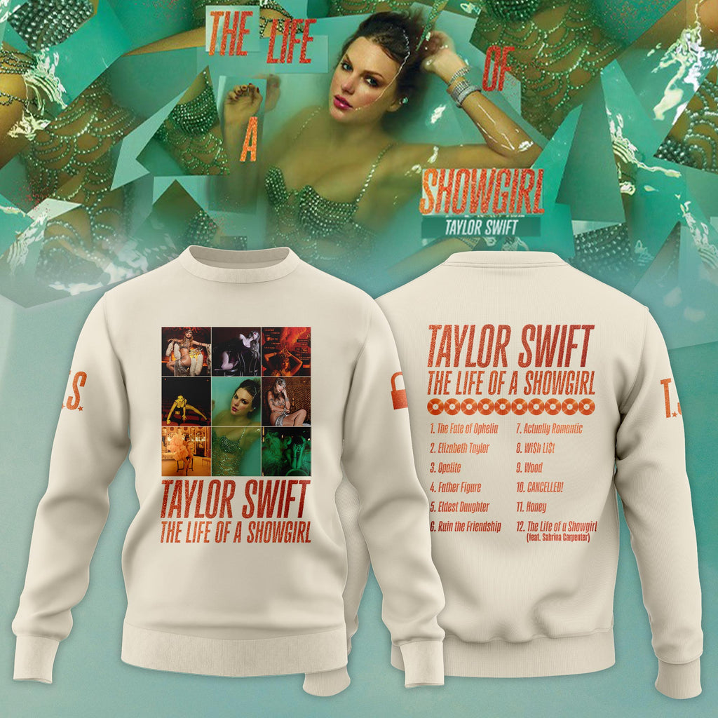 Taylor Swift "The Life of a Showgirl" Album 2025 Limited Editions Sweatshirt - Sand
