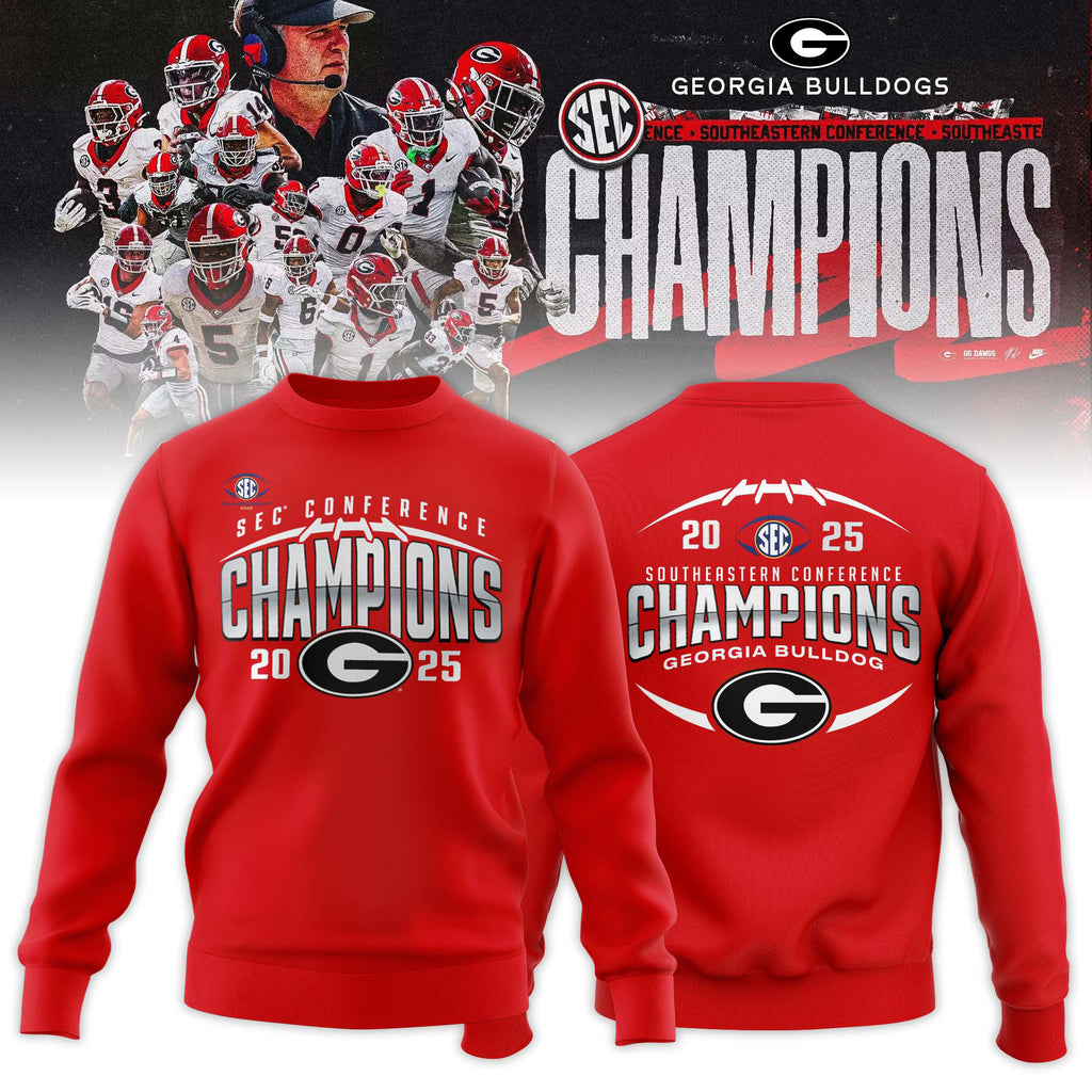 _ .Georgia Bulldogs 2025 SEC Football Champions Sweatshirt