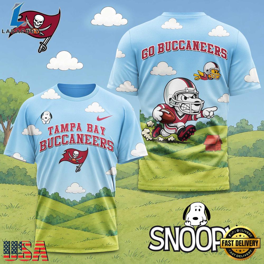 Tampa Bay Buccaneers NFL Snoopy New 2026 All Over Print T Shirt