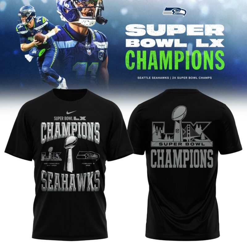 Seattle Seahawks Super Bowl LX Champions Locker Room T-shirt