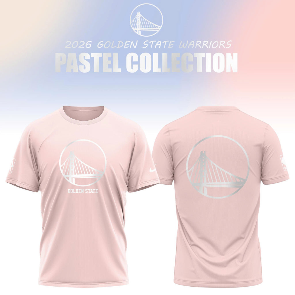 _ Golden State Warriors 2026 Travel Pastels Tshirt - Light Pink