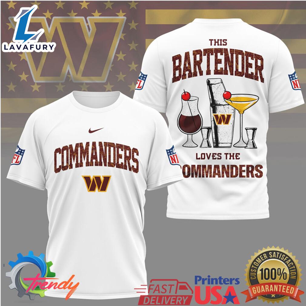 Washington Commanders Bartender Cocktail Mixology Tshirt For Man And