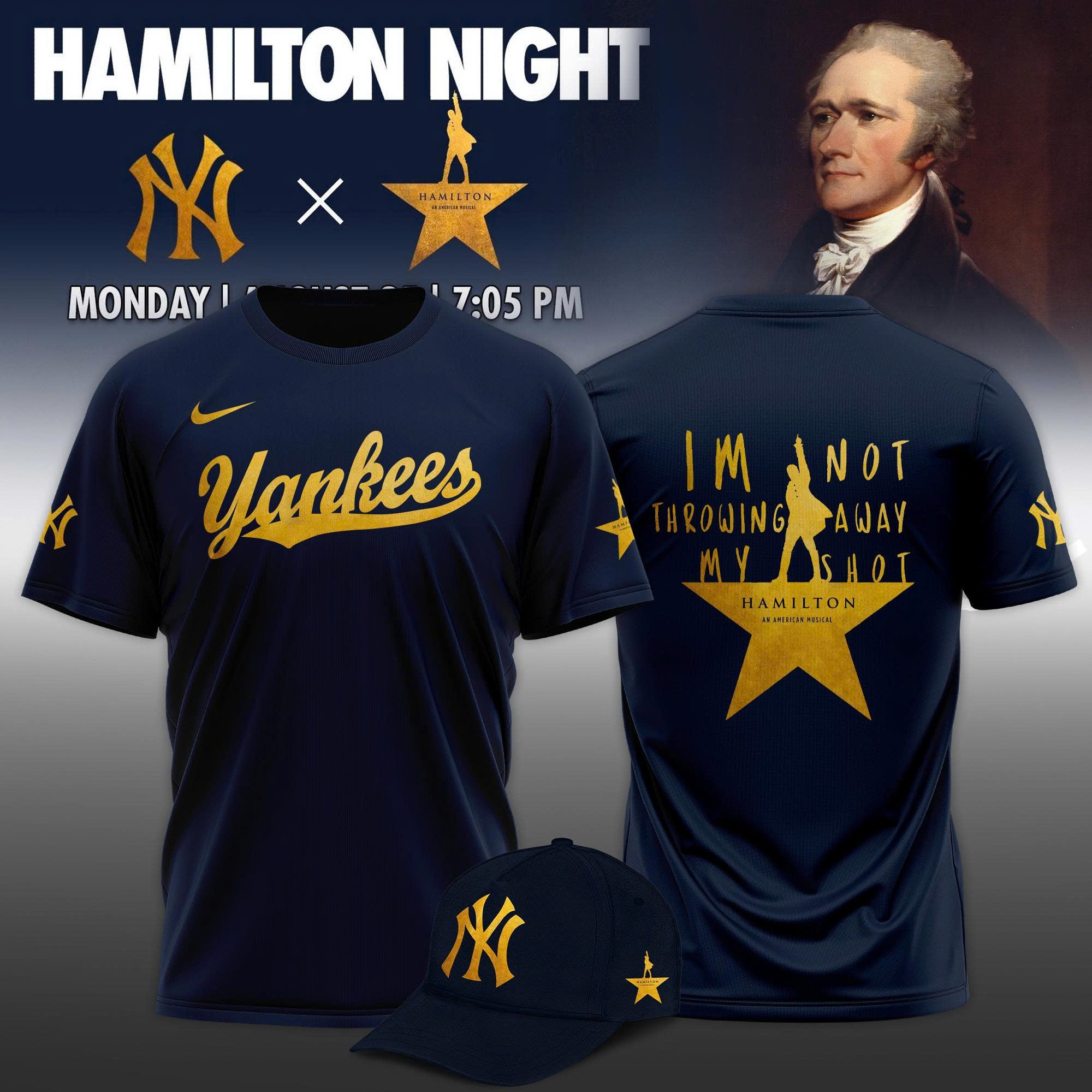 ..New York Yankees MLB x Hamilton Night 2025 Limited Edition T-Shirt