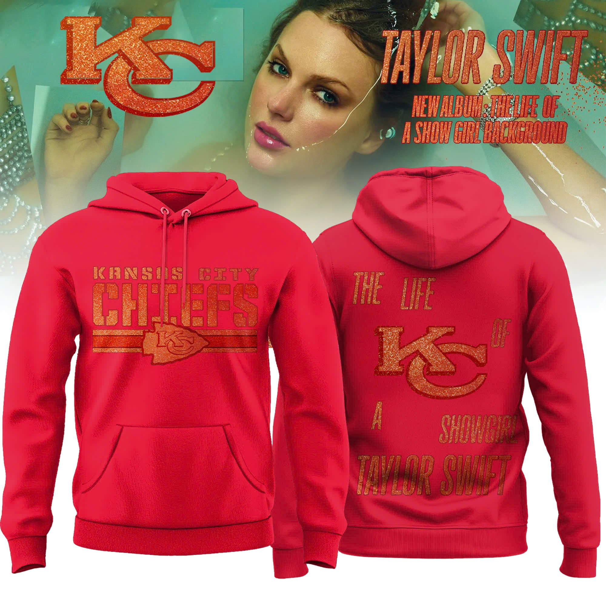_ Kansas City Chiefs x Taylor Swift "Orange Era" Limited Editions 2025 Hoodie