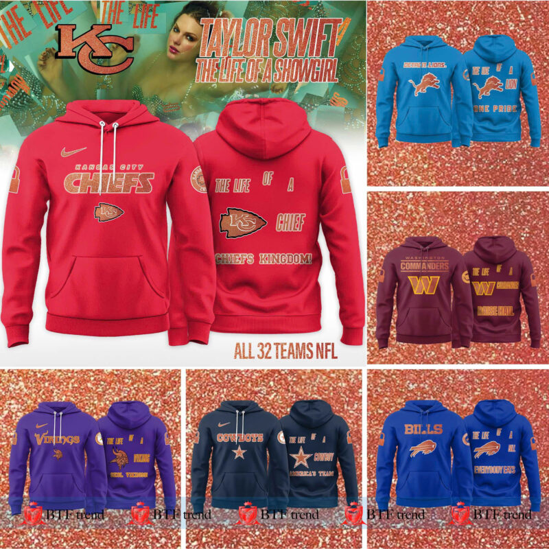 NFL x Taylor Swift "The Life of a Showgirl" Album 2025 Limited Editions Hoodie