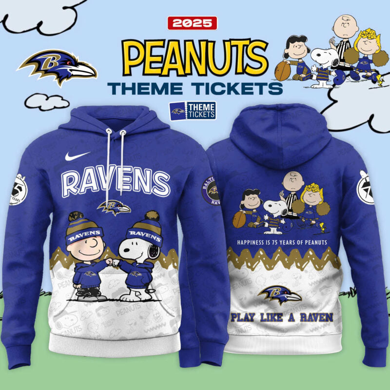 _ Baltimore Ravens x Peanuts Limited Editions 2025 Hoodie