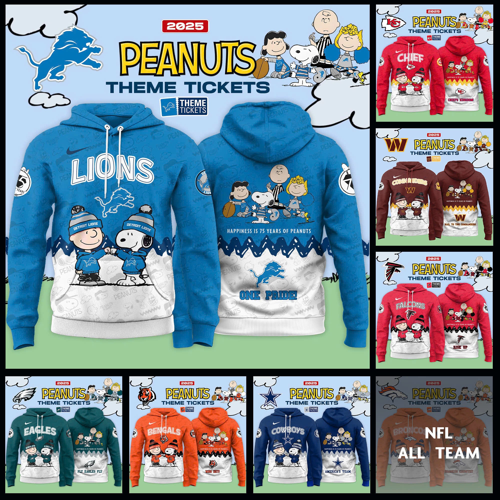 NFL x Peanuts Limited Editions 2025 Hoodie