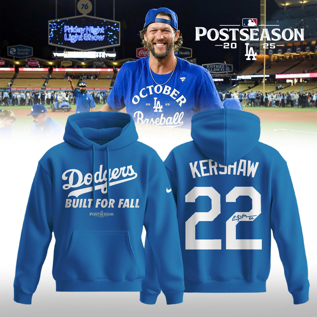 Los Angeles Dodgers x Kershaw 2025 MLB Built For Fall Limited Hoodie