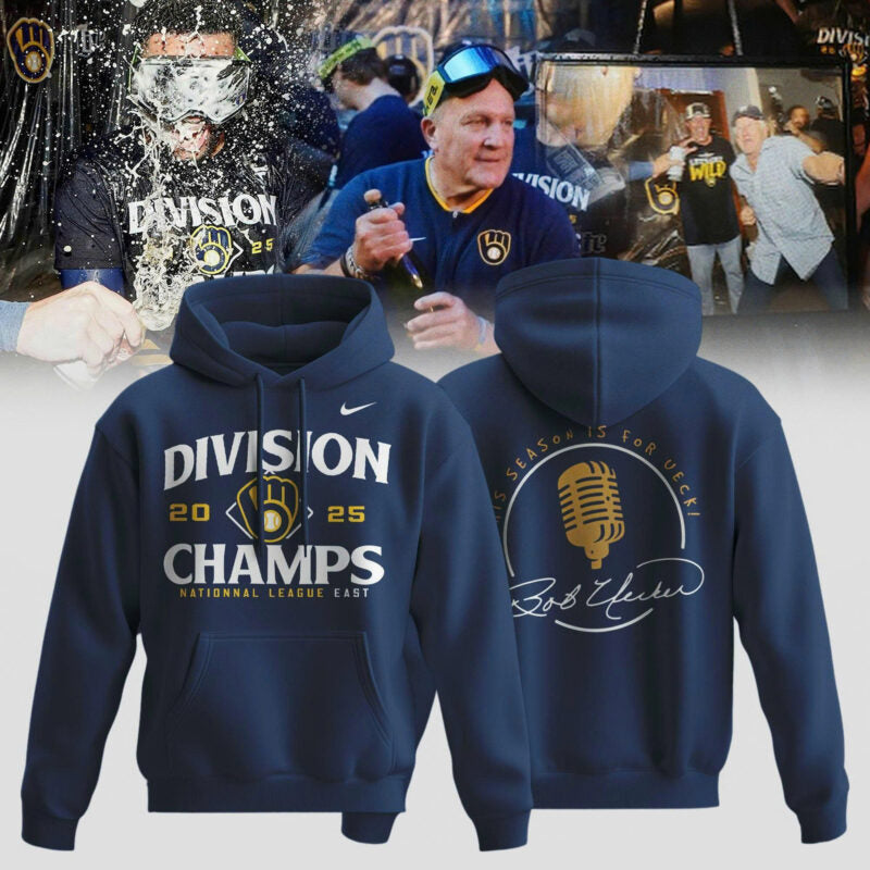 _ Milwaukee Brewers Bob Uceck 2025 NL Central Division Champions Hoodie