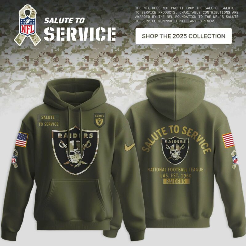 _ Las Vegas Raiders 2025 NFL Salute to Service Limited Hoodie