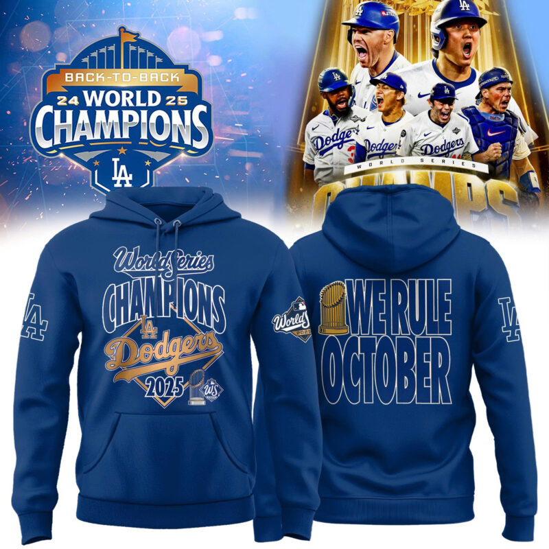 _Los Angeles Dodgers 2025 Royal World Series Champions Hoodie