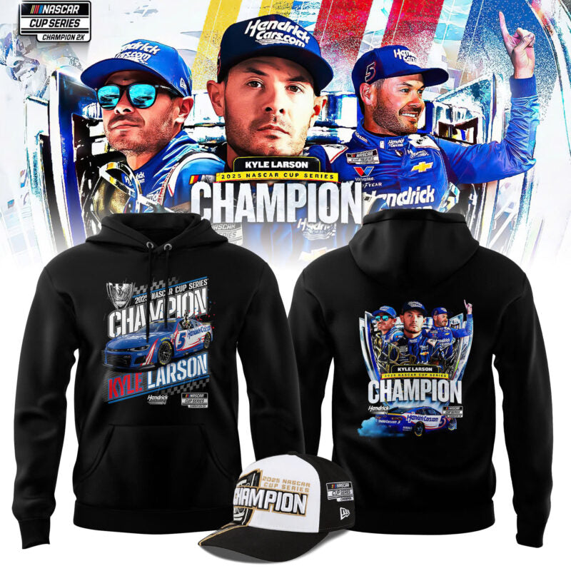 Kyle Larson Hendrick Motorsports Team Collection 2025 NASCAR Cup Series Champion Hoodie