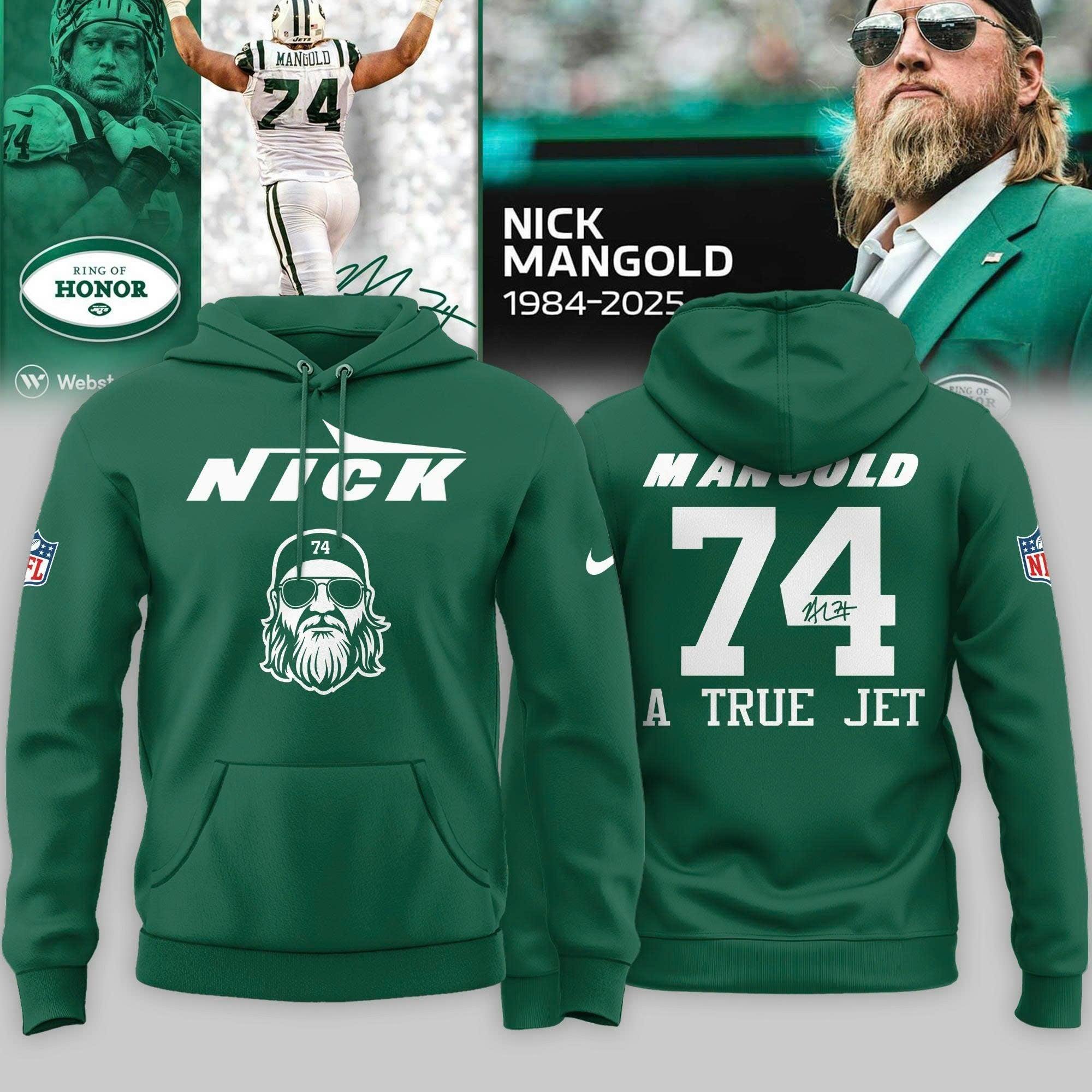 _ 74" A True Jet Nick Mangold Limited Edition 2025 Special Hoodie