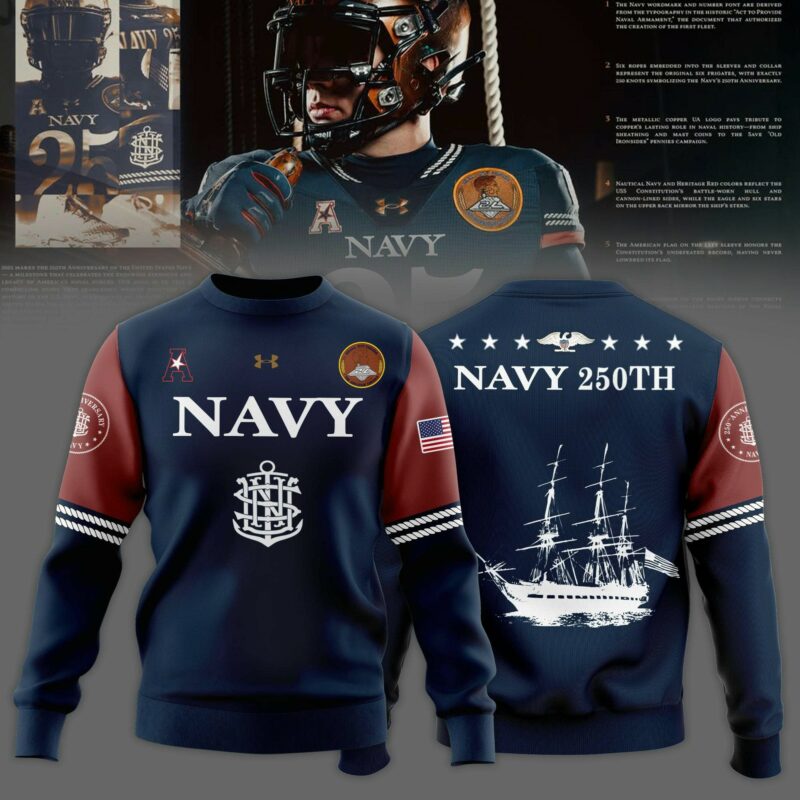 _ Navy Midshipmen 250th Anniversary Uniform Special Edition Sweatshirt