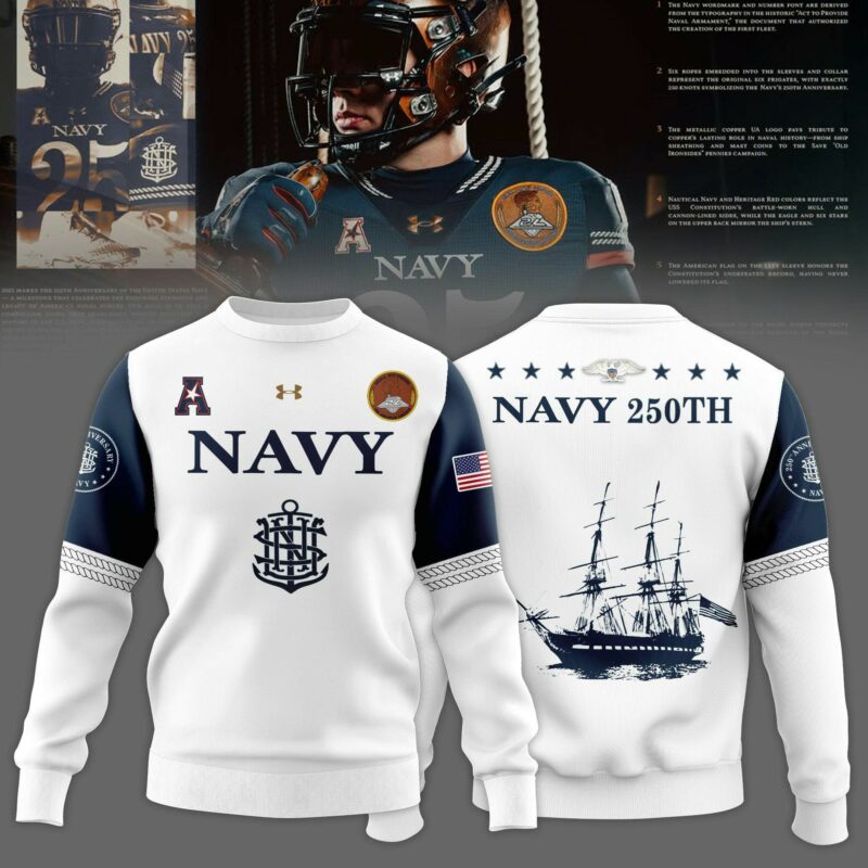 _ Navy Midshipmen 250th Anniversary Uniform Special Edition Sweatshirt