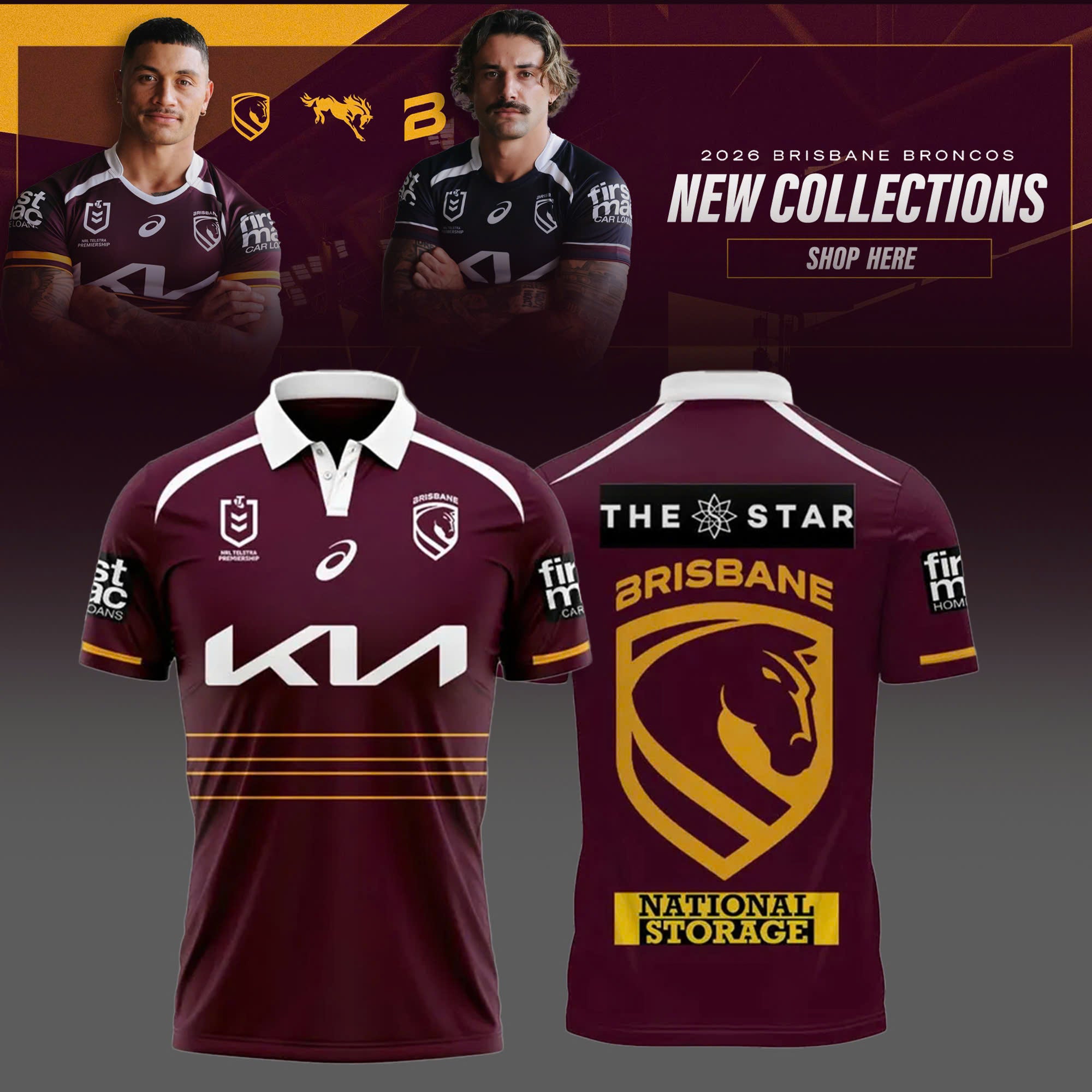 _ Brisbane Broncos 2025 Limited Edition Polo