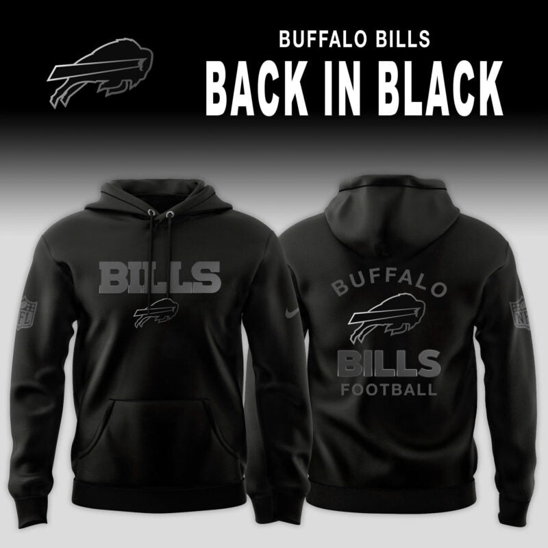 _ .Buffalo Bills 2025 Back In Black Special Edition Hoodie